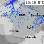 Image radar des précipitations France 16:30 UTC