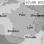 Image radar des précipitations France 09:25 UTC