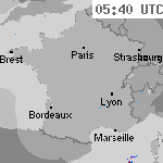 Image radar des précipitations France 07:10 UTC