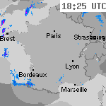Image radar des précipitations France 19:55 UTC