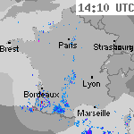 Image radar des précipitations France 15:40 UTC
