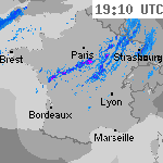 Image radar des précipitations France 20:40 UTC