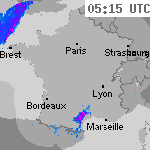 Image radar des pr&eacute;cipitations France 06:30 UTC