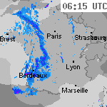 Image radar des pr&eacute;cipitations France 07:35 UTC