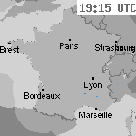 Image radar des pr&eacute;cipitations France 20:30 UTC