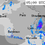 Image radar des pr&eacute;cipitations France 06:20 UTC