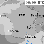 Image radar des pr&eacute;cipitations France 10:15 UTC