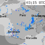 Image radar des pr&eacute;cipitations France 04:30 UTC