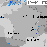 Image radar des pr&eacute;cipitations France 14:10 UTC