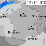 Image radar des pr&eacute;cipitations France 18:40 UTC