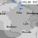 Image radar des pr&eacute;cipitations France 11:10 UTC
